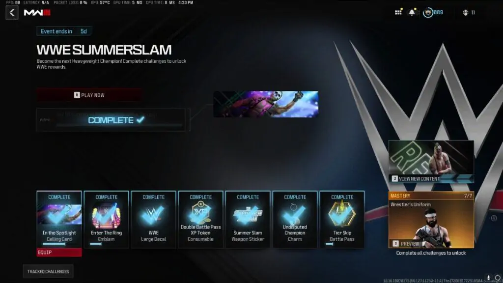 Tous les défis WWE de Call of Duty