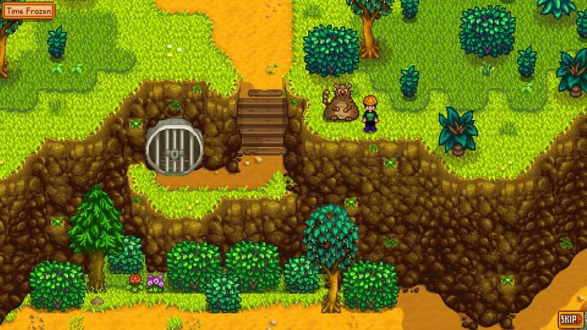 Stardew Valley: Interaction avec l’ours poubelle