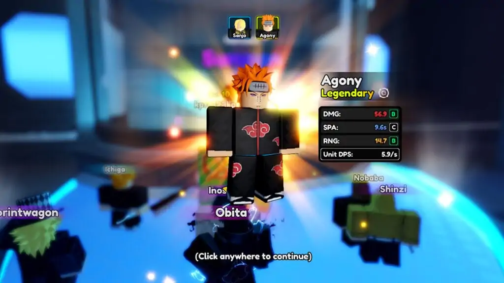 Explication de la liste des niveaux des unités Roblox Anime Vanguards