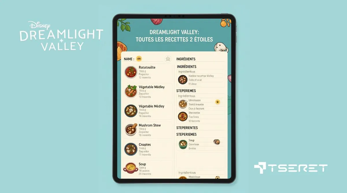 Dreamlight Valley: Toutes les Recettes 2 Étoiles [Guide Complet]