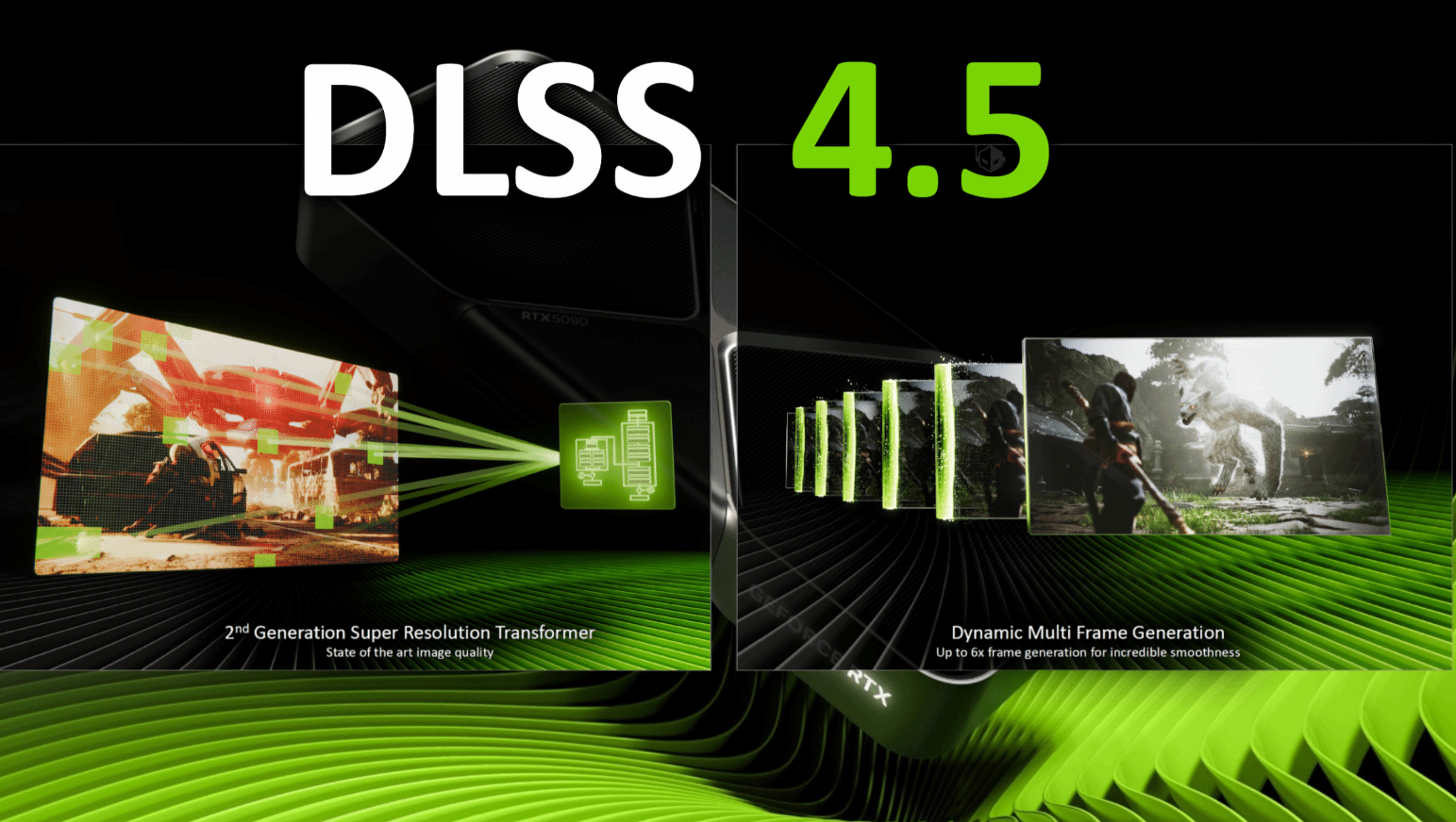 NVIDIA déploie une mise à jour majeure : DLSS 4.5 désormais disponible pour toutes les cartes, avec une amélioration significative de la qualité graphique