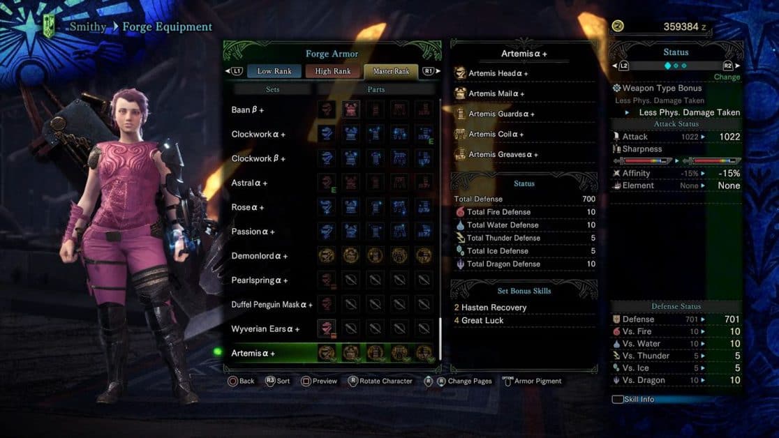 Monster Hunter World Iceborne - Comment débloquer l'armure Artemis